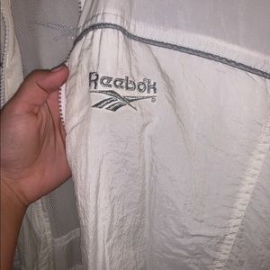 vintage white Reebok windbreaker